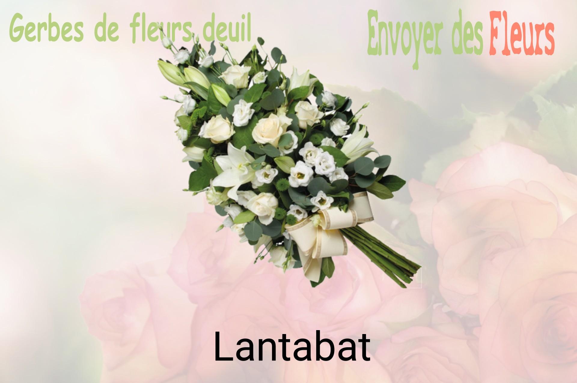 Gerbe de fleurs de deuil livrée à Lantabat